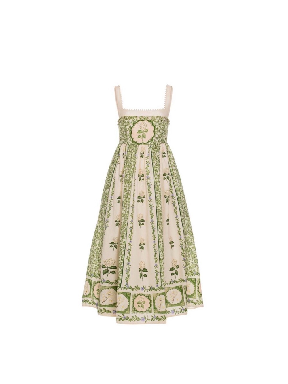 Agua by Agua Bendita Barbara Floral Cotton Midi Dress Size: Small - Picture 2 of 10
